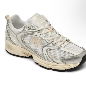 New Balance Women's Cream and Gray Sneakers